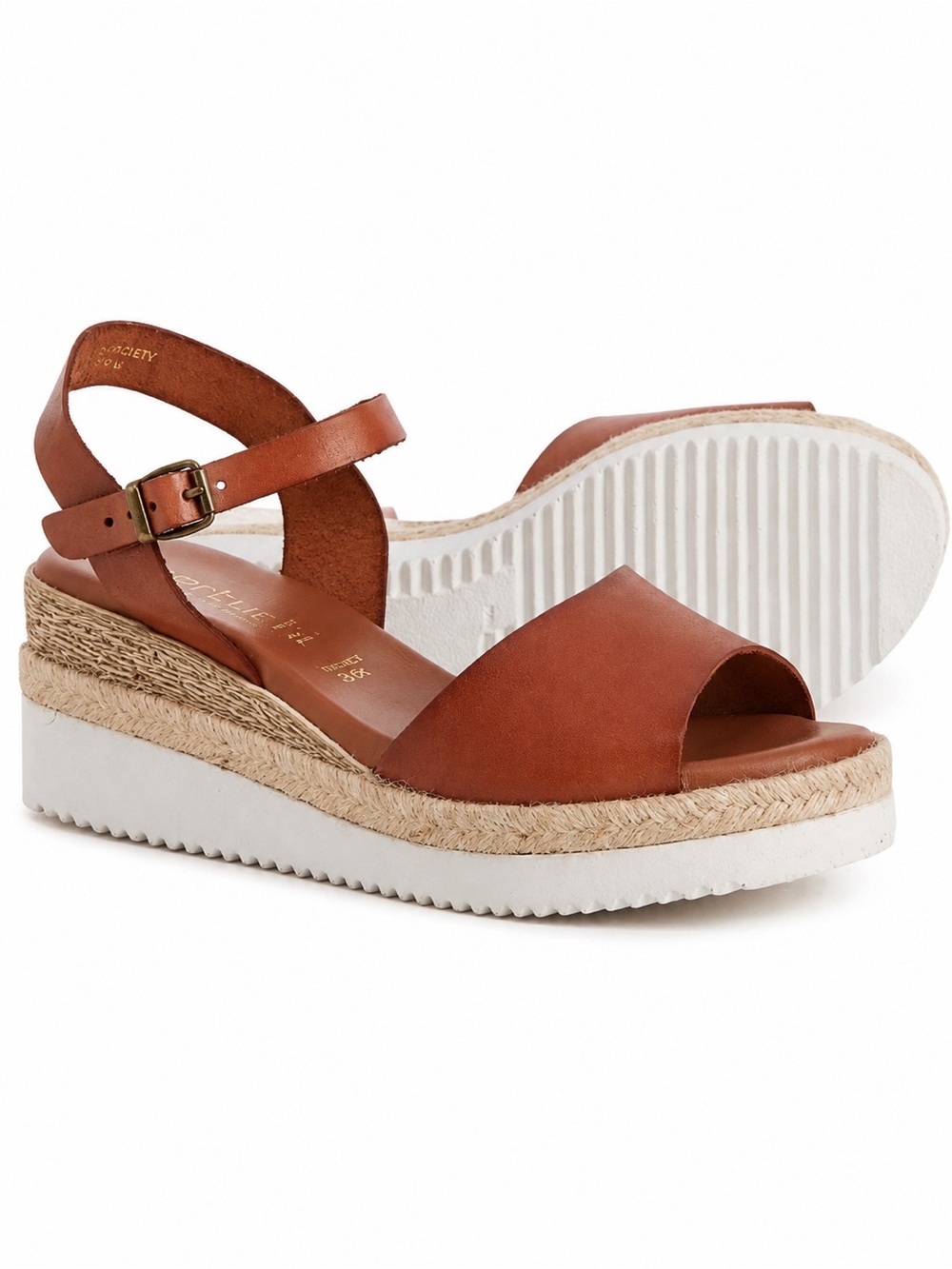🎉LAST PIECE🎉BERTUCHI Made in Spain Quarter‎ Strap Wedge Sandals - Leather